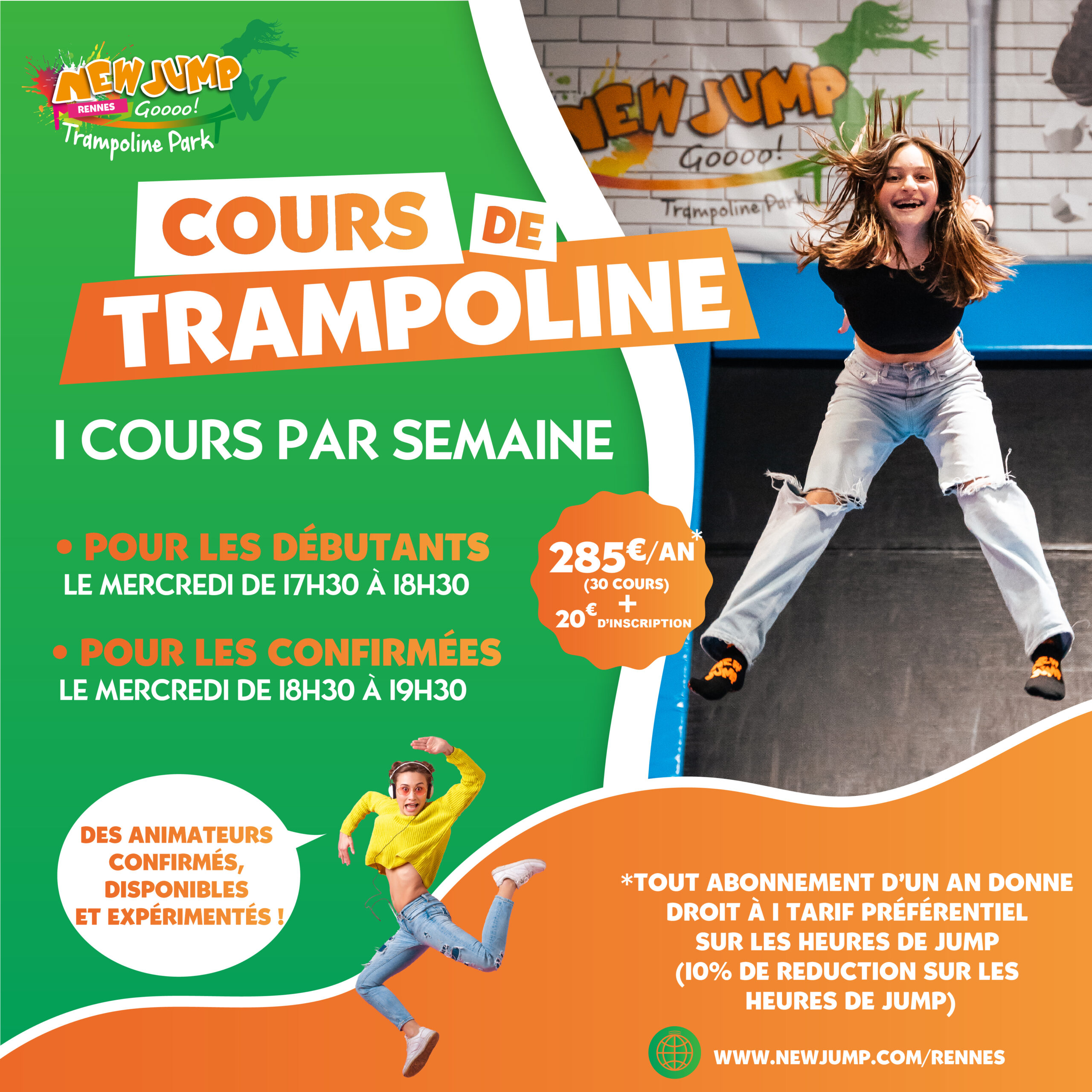 Les COURS de trampoline à la une !